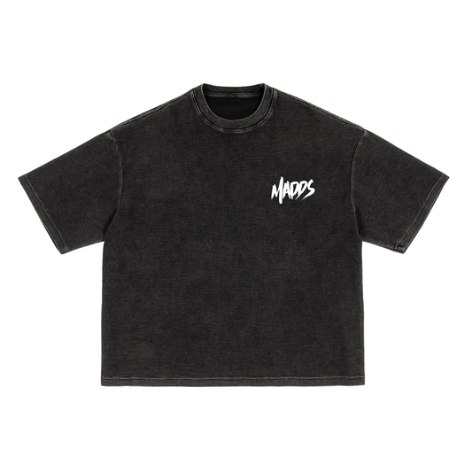 Waffle-Texture Washed Boxy T-Shirt